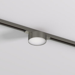 Светильник для трека SHINE FLOW со светодиодом, D74*H28, 48V DC, 6W, RA?90, 3000K, IP20, темный никель, алюминий, Denkirs DK5761-DN