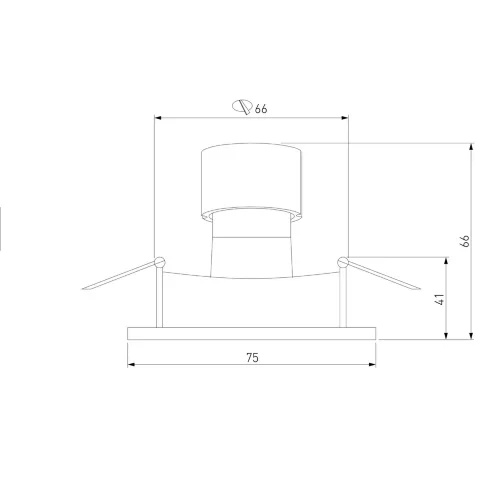 Встраиваемый точечный светильник 112 MR16 белый/черный - фото 5