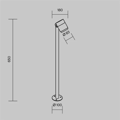 Ландшафтный светильник Spira 3000К 12Вт IP 65 (Черный) - фото 3