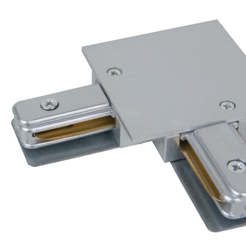 Коннектор угловой для однофазного встраиваемого шинопровода (серебристый) - Фото 2