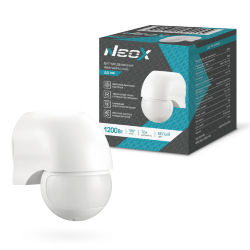 Датчик движения инфракрасный ДД 10Б 1200Вт 180 гр. 12м IP44 белый NEOX