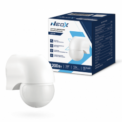 Датчик движения инфракрасный ДД 10Б 1200Вт 180 гр. 12м IP44 белый NEOX