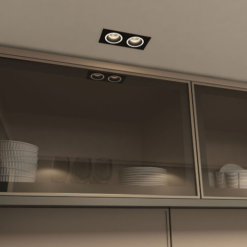 DK2062-BK Встраиваемый светильник, IP 20, до 15 Вт, GU10, LED, черный, алюминий. Фото 5