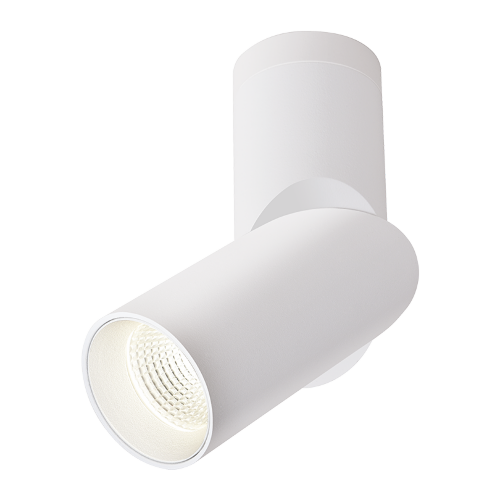 Светильник накладной светодиодный LUMIN'ARTE SPOT05 10W LED, 4000K, 750лм, D50x162мм, поворотный, корп.металл, белый 1/20 - фото.
