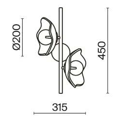 Настенный светильник (бра) Miracle G9х2 (Латунь)