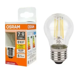 Лампа светодиодная филаментная 7W/2700K (=100W) E27 | Шарик | LED Star 5Y FILAMENT | - OSRAM