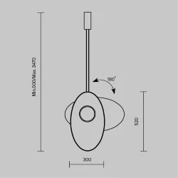 Подвесной светильник Evolution 3000К 9Вт (Черный)