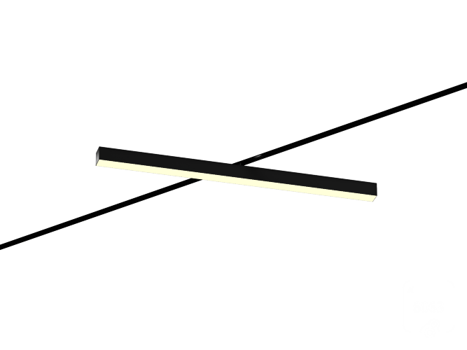Трековый светильник 6063 5050 TR2 (RAL9005/1000mm/LT70 — 3K/38W) - фото 1