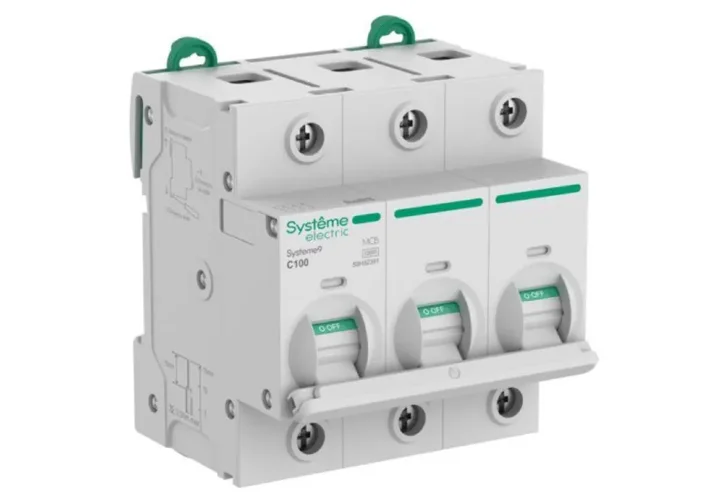 Выключатель автоматический 3п C 100А 10кА Systeme9 400В 27мм SE S9H32391 - фото