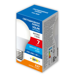 LED-A60-7W-6500K-E27-FR-SLS Лампа светодиодная, Форма A, матовая, Дневной свет 6500K