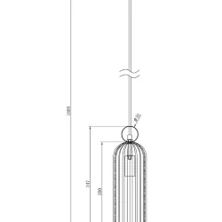 Подвесной светильник Antic E14х1 40Вт (Золото)