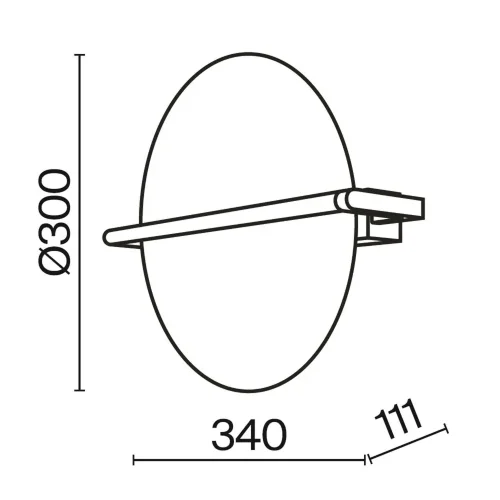 Настенный светильник (бра) Mira 3000К 14Вт (Золото) - фото 9