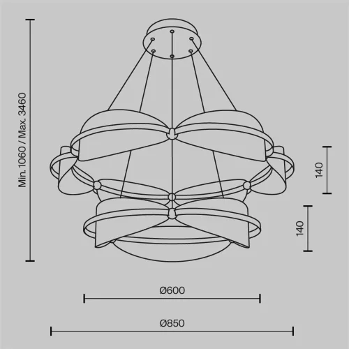 Подвесной светильник Breeze 3000К 80Вт (Латунь) - фото 6
