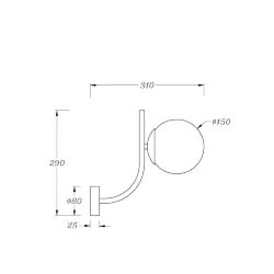 Настенный светильник (бра) Rendez-vous E14х1 40Вт (Латунь)