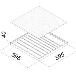 Универсальный офисный светодиодный светильник Армстронг 80 Вт IP44 595x595x40 мм 3000K Опал