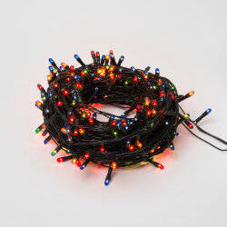 UDL-S1500-300-DGA MULTI IP20 MINI Гирлянда с контроллером, 15м, 300 миниламп накаливания, Разноцветный свет, Провод зеленый.