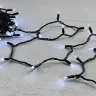 Гирлянда Нить с Колпачком 10м Белая 24В, 100 LED, Провод Черный ПВХ, IP65. Фото 3.