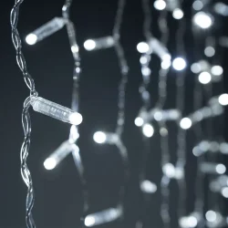 Гирлянда Занавес с Колпачком 2 x 3 м Белый 220В, 600 LED, Провод Прозрачный ПВХ, IP65