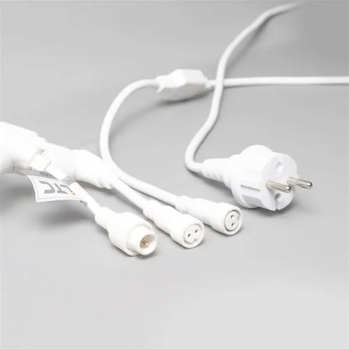 Гирлянда Занавес с Колпачком 2 x 3 м Белый 220В, 600 LED, Провод Прозрачный ПВХ, IP65. Фото 5.