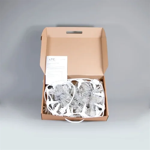 Гирлянда Занавес с Колпачком 2 x 3 м Белый 220В, 600 LED, Провод Прозрачный ПВХ, IP65. Фото 6.