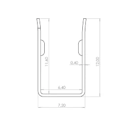 Крепеж оцинкованный гибкий 6x12мм S21
