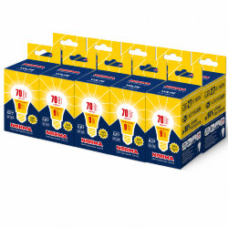 LED-A60-9W-3000K-E27-FR-NR SET10 Лампа светодиодная, Форма A, матовая, Серия Norma, Теплый белый свет 3000K, Картон, Упаковка 10 штук