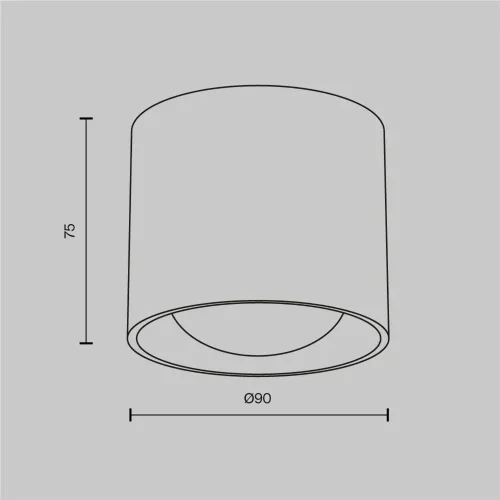 Потолочный светильник Lens 15Вт 4000К 70° (Черный) - фото 3