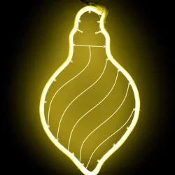 Светодиодная Фигура Шар 24 x 42 см Желтая, Гибкий Неон и Акрилайт, IP54