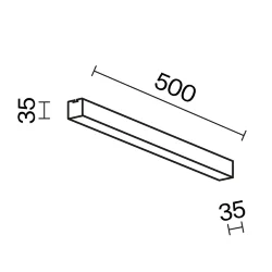 Линейный светильник накладной 4000K 35x35 10 Вт (Серебро, 500 мм) LL311002 (Серебро) LL311002