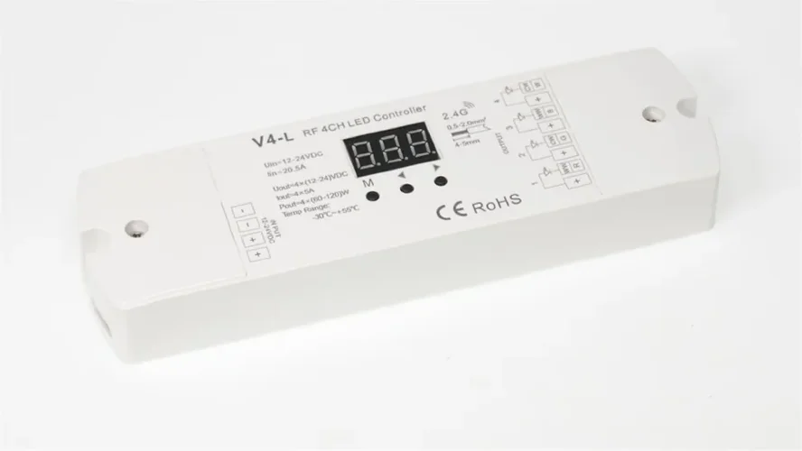 Контроллер V4-L IC53 RGBW/RGB/CCT/DIM (12-24V, 4ch x 5A, 240/480W) - фото I