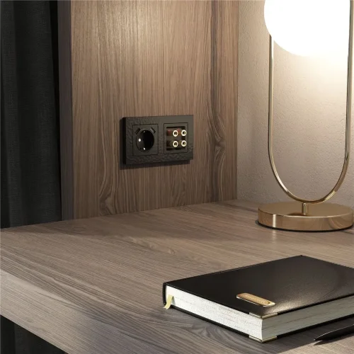 Акустическая розетка (Hammar черный) W1285008 - фото 3