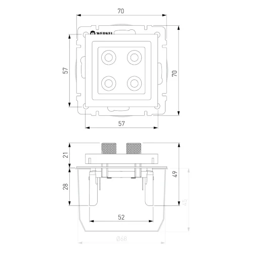 Акустическая розетка (Hammar черный) W1285008 - фото 5
