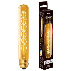 IL-V-L32A-60-GOLDEN-E27 CW01 Лампа накаливания Vintage, Форма цилиндр, длина 185 мм, Форма нити CW