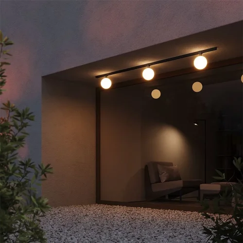 Уличный трековый светильник Luna Elasity IP 3000К 9Вт 120° черный (Черный) - фото 9