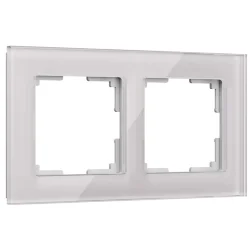 Рамка из стекла на 2 поста Favorit дымчатый W0021117