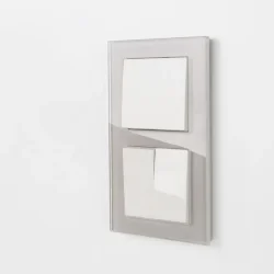 Рамка из стекла на 2 поста Favorit дымчатый W0021117