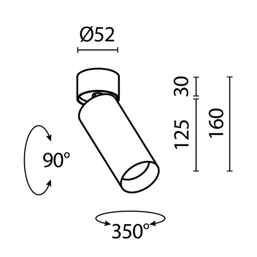 Потолочный светильник Фокус / FOCUS LED 12 Вт 4000 К 9° (Белый) C055CL-L12W4K-SS-W - фото 3
