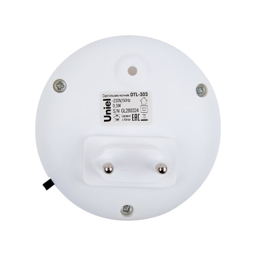 DTL-303-Круг-White-3Led-0.5W Светильник-ночник, Блистерная упаковка. - фото 5