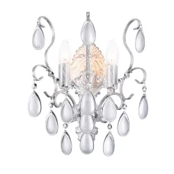 Серия Chabrol заслуживает особого внимания благодаря интересному цветовому сочетанию отделки арматуры, каплевидным кристаллам из стекла. Благодаря необычному дизайну светильники станут настоящим украшением любого интерьера! (Серебро)