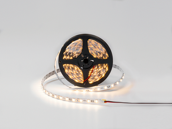 Светодиодная лента 5050, 60 LED/м, 14,4 Вт/м, 12В , IP20, Цвет: Теплый белый, SWG560-12-14.4-WW-M. Фото 2