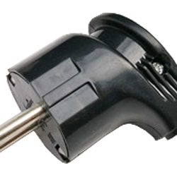 Вилка угловая с заземлением 16А черная 4210 IN HOME