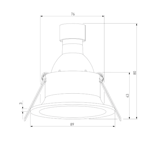 Светильник встраиваемый Andi GU10 черный IP44 25061/01 - фото 5
