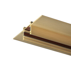 Трек SHINE HIDE для ГКЛ 12,5мм, 2м, 48В DC, IP20, сатинированная латунь, алюминий, Denkirs TR5702-SB