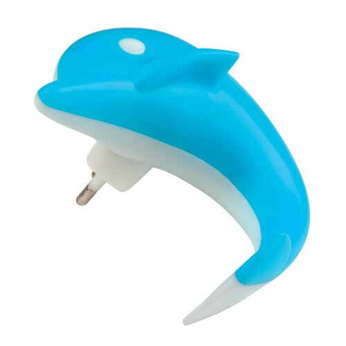 DTL-301-Дельфин-Blue-4LED-0.5W Светильник-ночник, Без выключателя, Блистер - фото 1