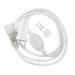 UCX-SP2-N21 WHITE 1 STICKER Провод электрический для светодиодных лент ULS-N21 NEON 220В, 8x16мм, 2 контакта, Цвет белый, TM Uniel