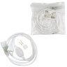 UCX-SP2/N21 WHITE 1 STICKER Провод электрический для светодиодных лент ULS-N21 NEON 220В, 8x16мм, 2 контакта. Цвет белый. TM Uniel - фото