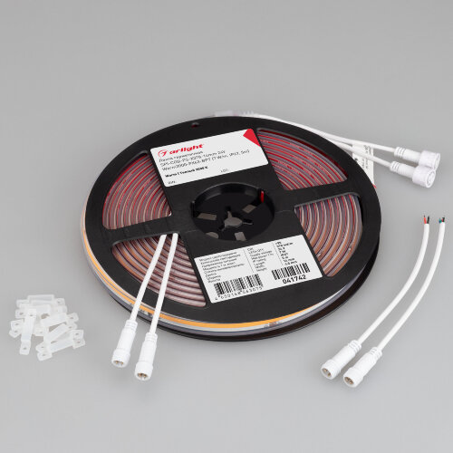 Светодиодная лента герметичная SPI-COB-PS-X378-14mm 24V Warm3000-PX63-BPT (7 W/m, IP67, 5m) (Arlight, бегущий огонь) - фото 4