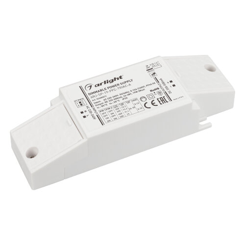 Блок питания ARJ-SP-19-PFC-TRIAC-INS (19W, 26-38V, 0.35-0.5A) (Arlight, IP20 Пластик, 5 лет) 026048(1) - фото