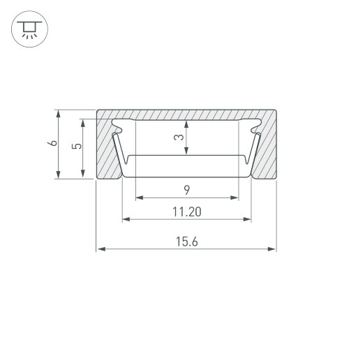 Профиль MIC-M-2000 ANOD BLACK (Arlight, Алюминий) - фото 5