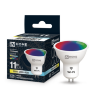 Лампа светодиодная LED-JCDR-RGBW-SMART 11Вт 230В Wi-Fi GU5.3 RGB-3000-6500К 990Лм IN HOME - Фото